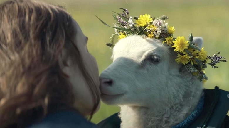 Maria and Lamb kiss