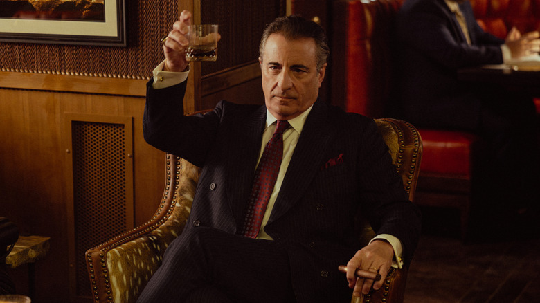 Gallino raises his glass in a toast in "Landman"