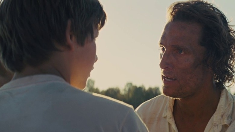 Mud talking to Ellis and Neckbone in "Mud" (2012)