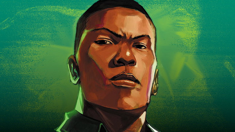 John Stewart from the DC Comics looking tough