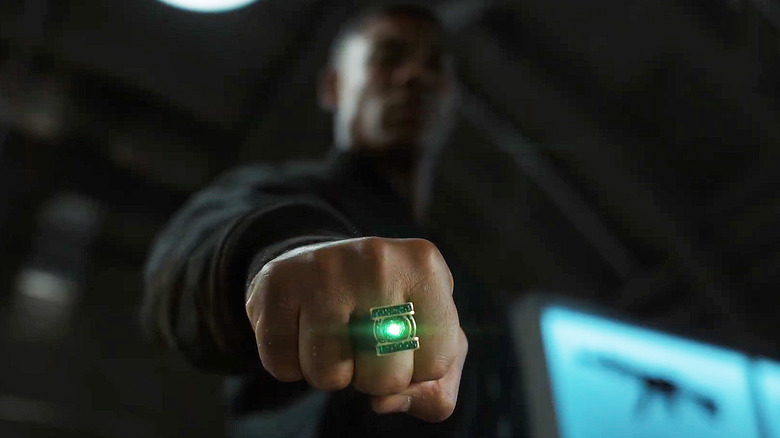 John Stewart wearing the Green Lantern ring in Lanterns