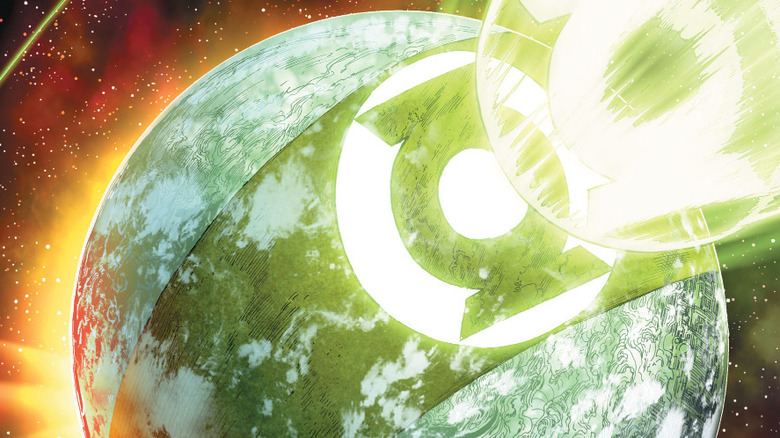 Mogo using his Green Lantern powers in Hal Jordan and the Green Lantern Corps