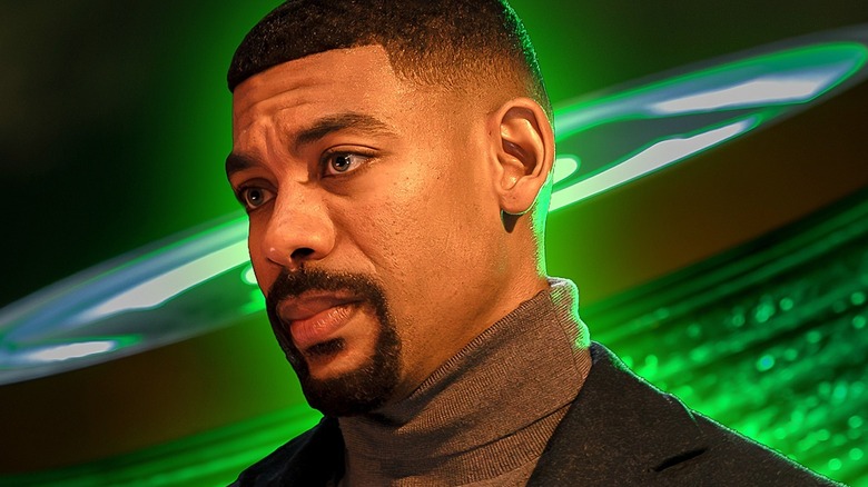 John Stewart with a turtleneck and a goatee on Lanterns