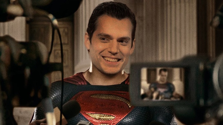 Superman smiles