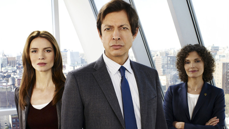 Zack Nichols, Serena Stevens and Zoe Callas pose together in "Law & Order: Criminal Intent"