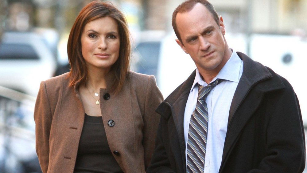 Mariska Hargitay and Christopher Meloni as Detectives Olivia Benson and Elliot Stabler in Law and Order: Special Victims Unit