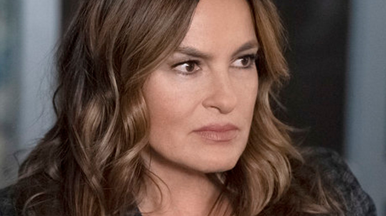 Olivia Benson from Law & Order: SVU looking to the side