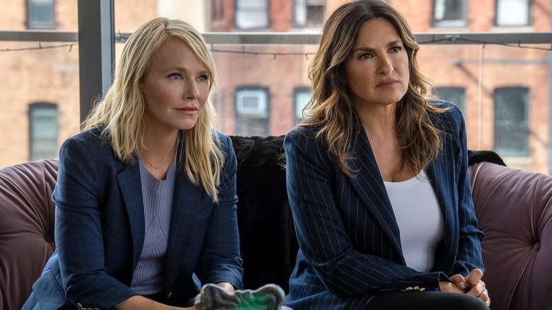 Amanda Rollins sits next to Olivia Benson