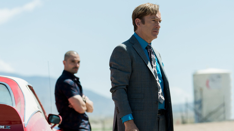 Saul Goodman/Jimmy McGill stares into the desert in "Better Call Saul"