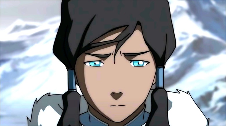 Korra looking down in Legend of Korra