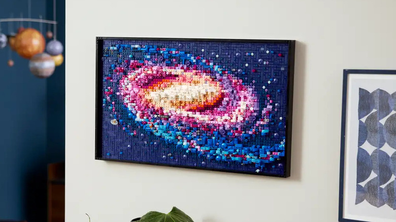LEGO Milky Way Galaxy hanging on wall