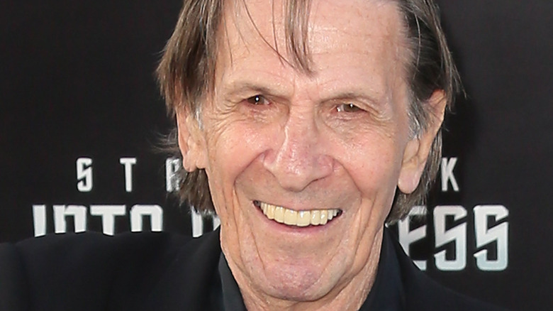 Leonard Nimoy looking happy