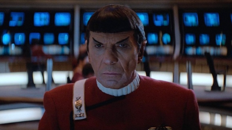 Spock sits in front of monitors