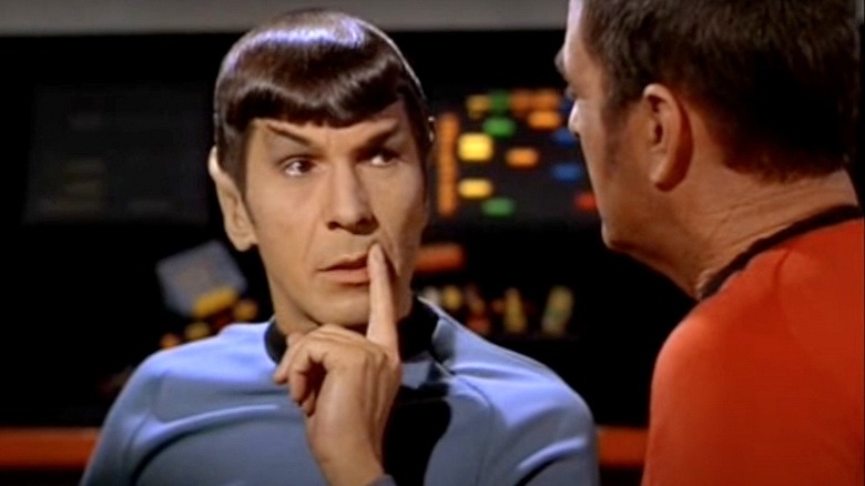 Spock with a perplexed expression