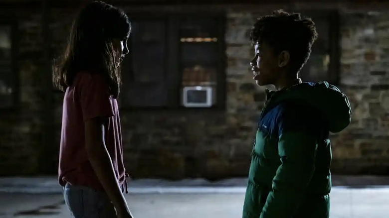 Isaiah and Eleanor talk in Let the Right One In