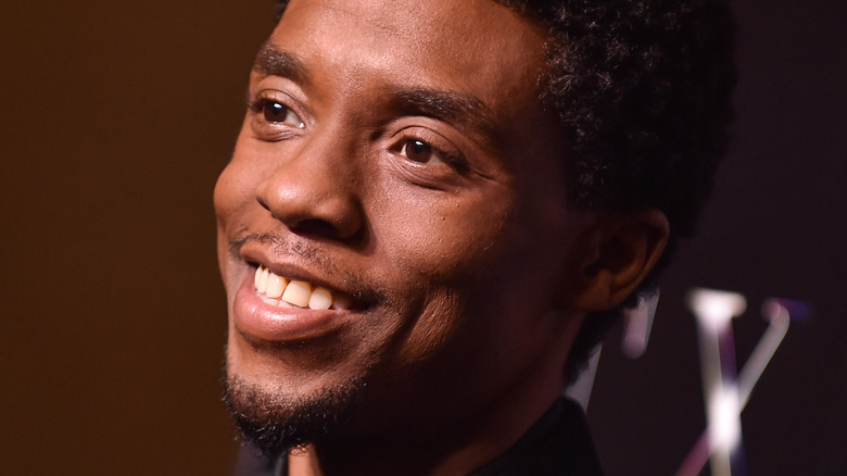 Chadwick Boseman smiling