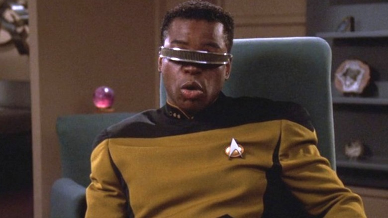 Geordi La Forge talking