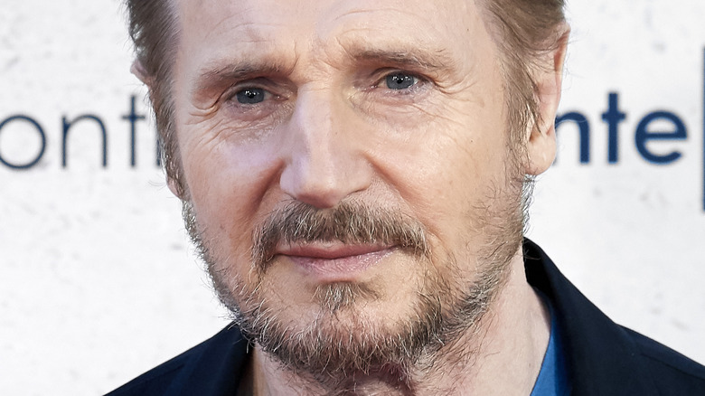 Liam Neeson looking