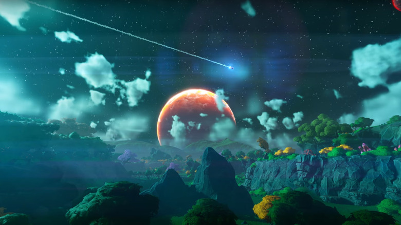 red planet night sky