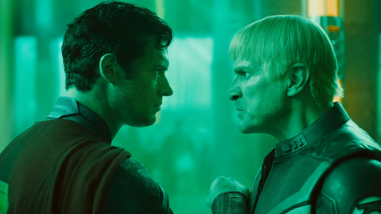 Superman facing off against Guy Gardner in Superman (2025)