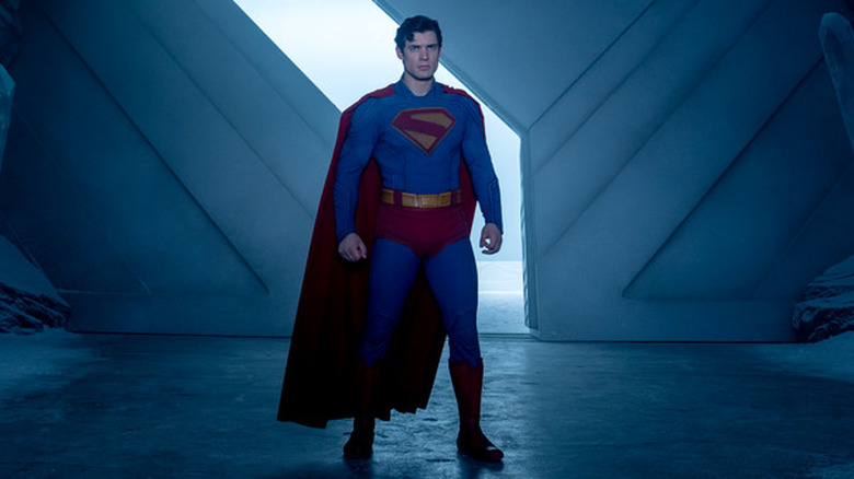 Superman arriving in the Fortress of Solitude in Superman (2025)