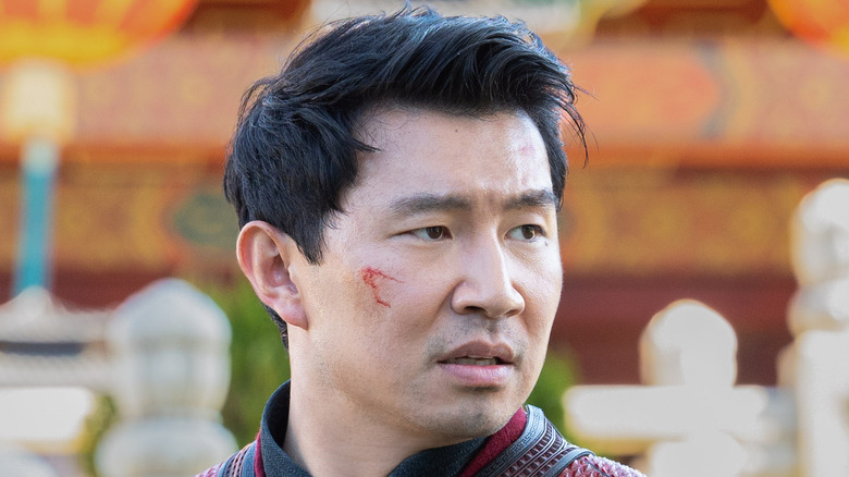 Simu Liu face cut in "Shang-Chi and the Legend of the Ten Rings"