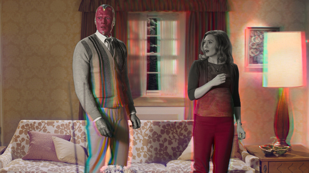 Paul Bettany and Elizabeth Olsen in WandaVision