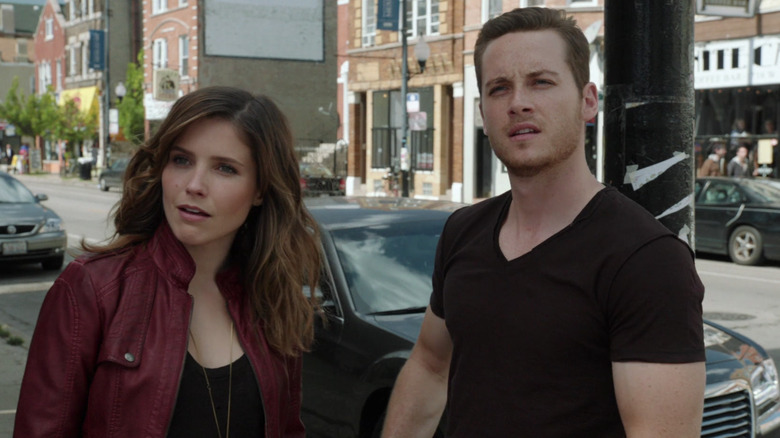 Erin and Jay annoyed on Chicago PD