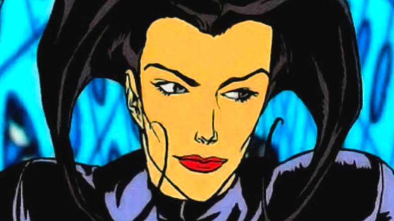 Aeon Flux looking to her side