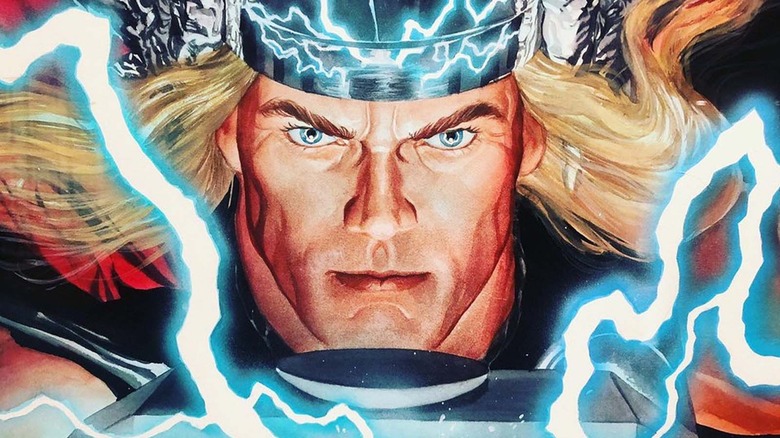 Thor surrounded by thunder cover art