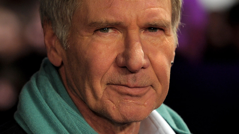 Harrison Ford in green scarf