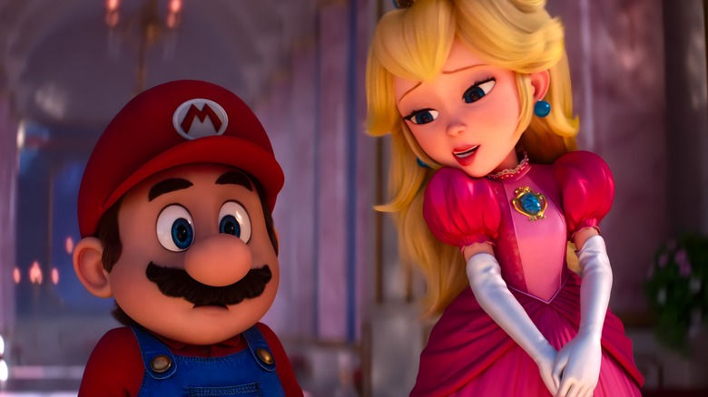 Mario and Peach talking