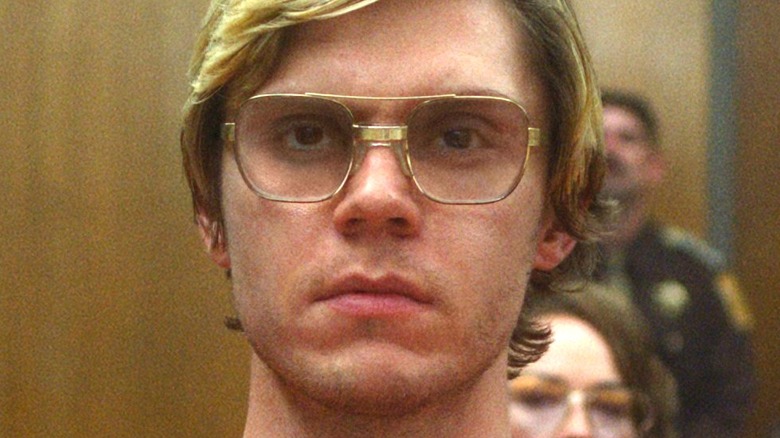 Jeffrey Dahmer wears a neutral expression 