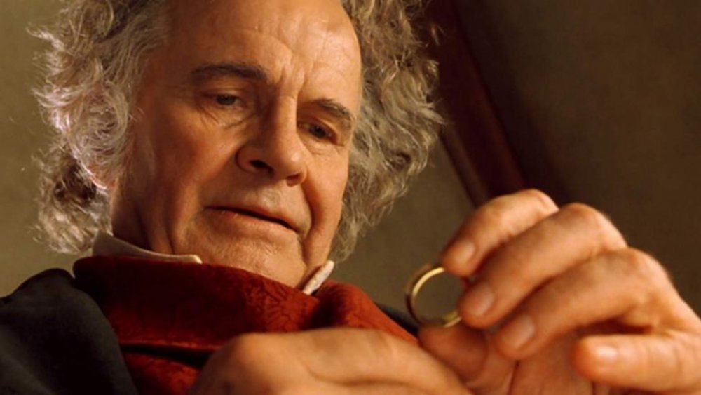 Sir Ian Holm as Bilbo Baggins in The Lord of the Rings