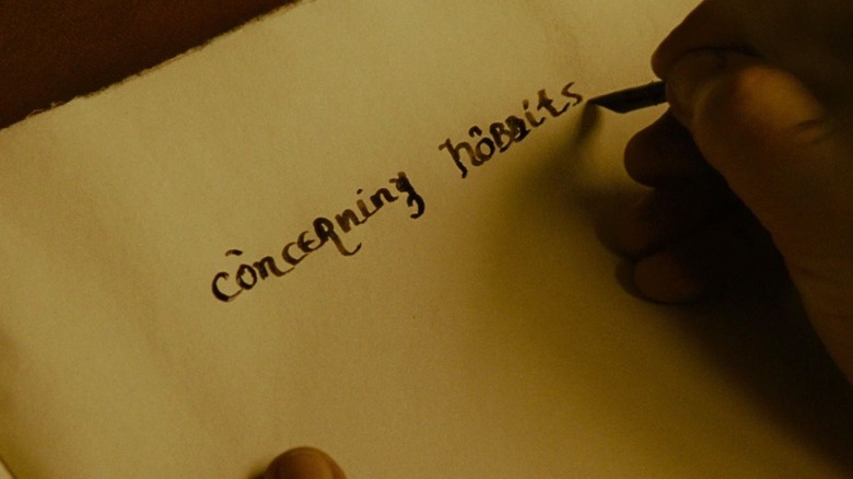 Bilbo writes "Concerning Hobbits"