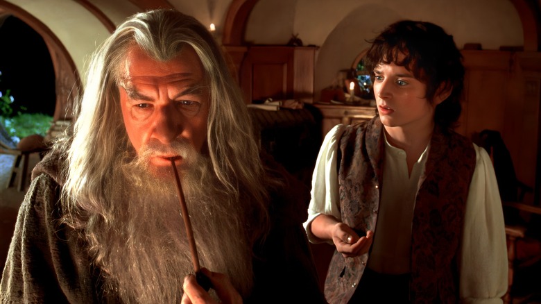 Gandalf and Frodo in Bag End