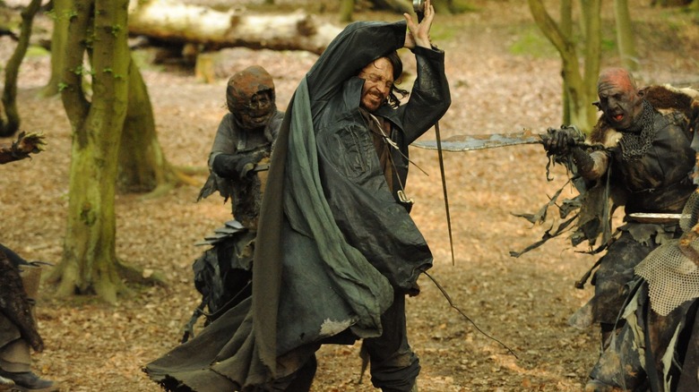 Aragorn fights orcs