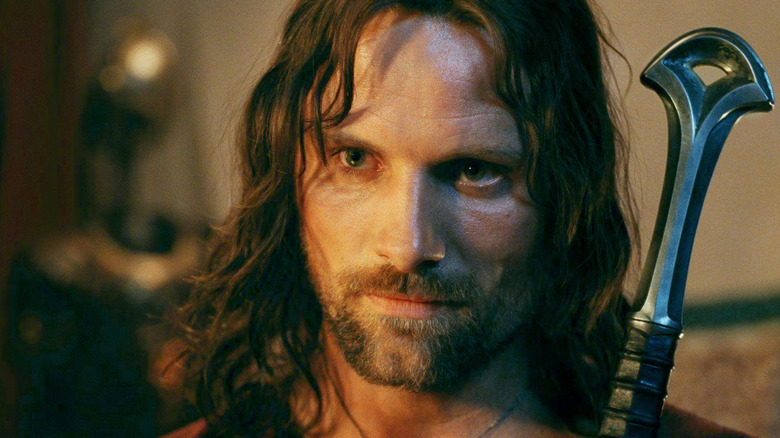 Aragorn holding Andúril