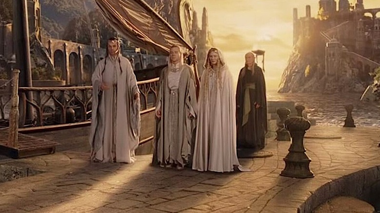 Elrond, Celeborn, Galadriel, and Círdan