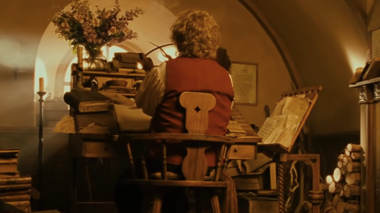 Bilbo in his study