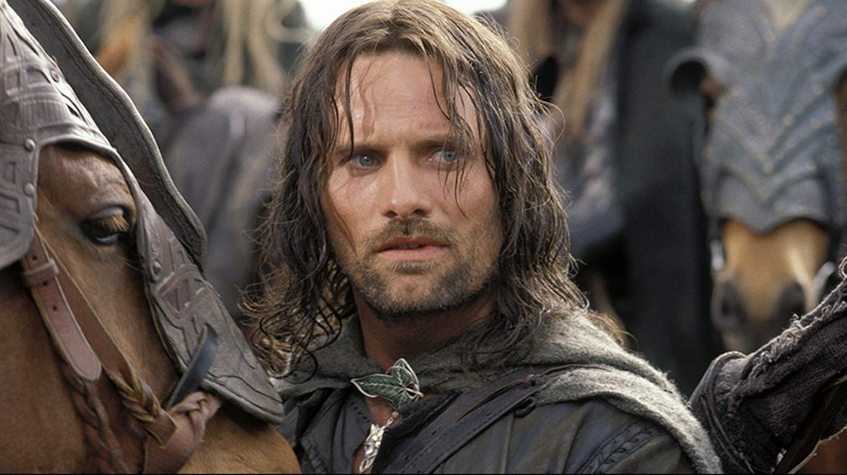 Aragorn looks on in bemusement