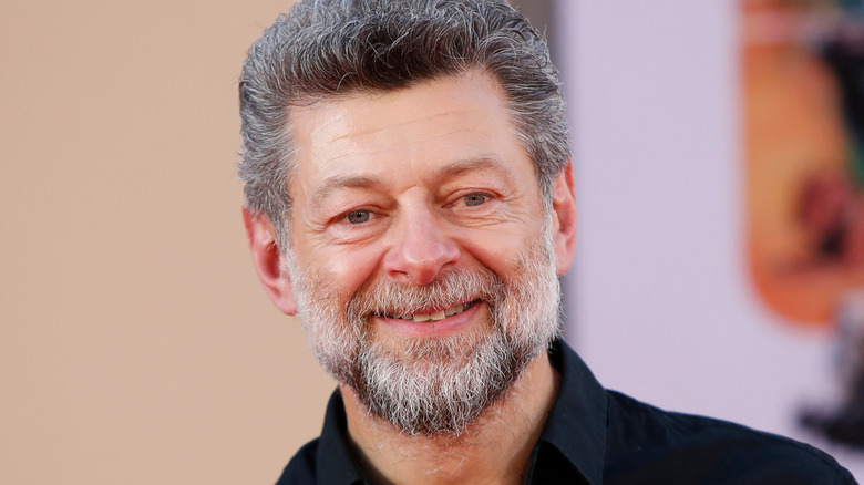 A close head shot of Andy Serkis