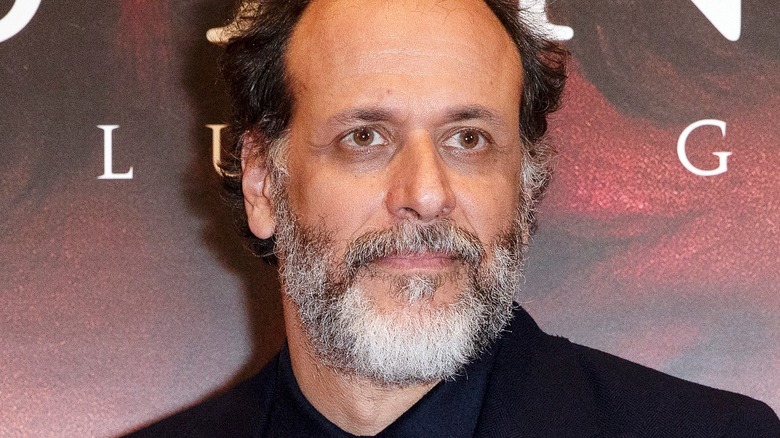 Luca Guadagnino looks away from camera