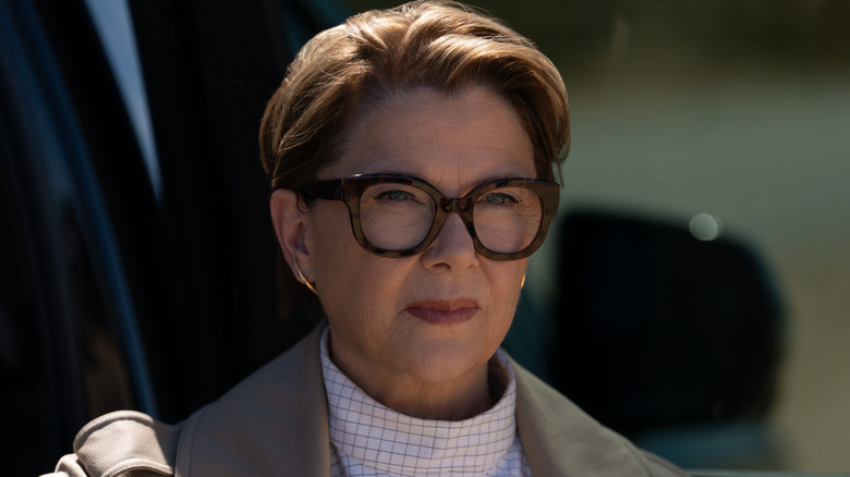 Prescilla looking stern in "Lucky" (2026)
