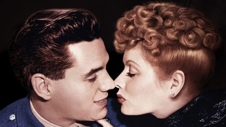 Lucy and Desi kissing
