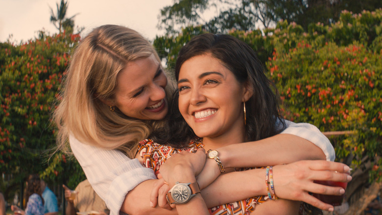 Lucy and Kate embrace