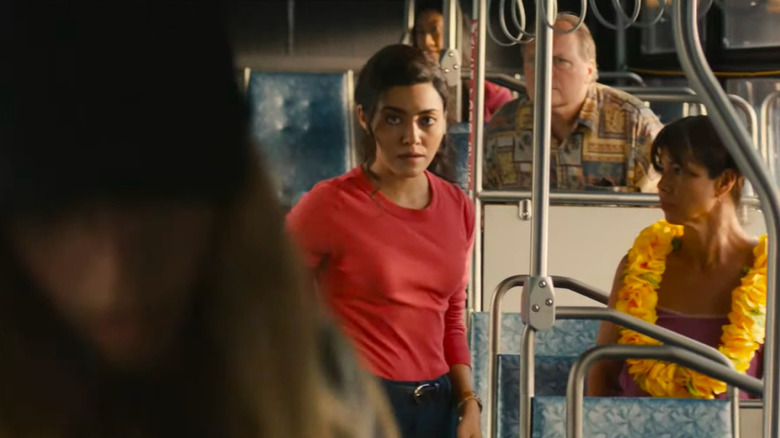 Lucy on the bus