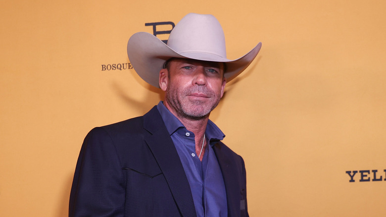 Taylor Sheridan white cowboy hat