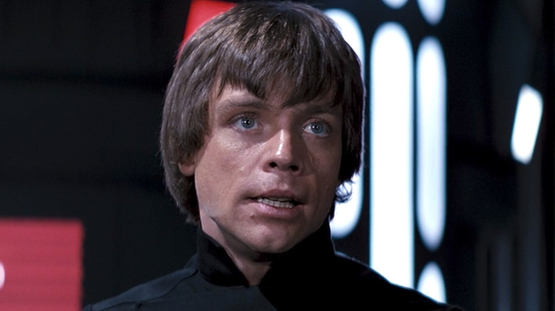 Luke Skywalker in black shirt in Empire Strikes Back