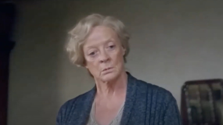Maggie Smith looking disappointed